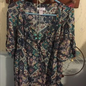 🦋Boho hippie chic 17/19 short sleeve dress✌🏼💕